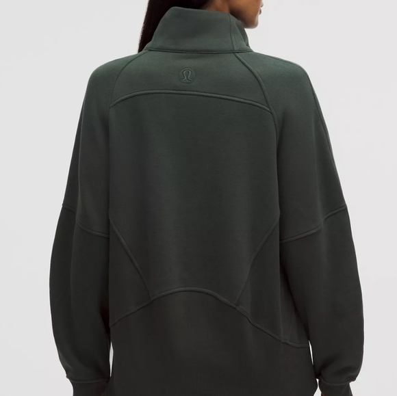 Lululemon Scuba Oversized Funnel Neck 1/4 Zip Pullover, Rainforest GreenWm's M/L - Picture 2 of 16